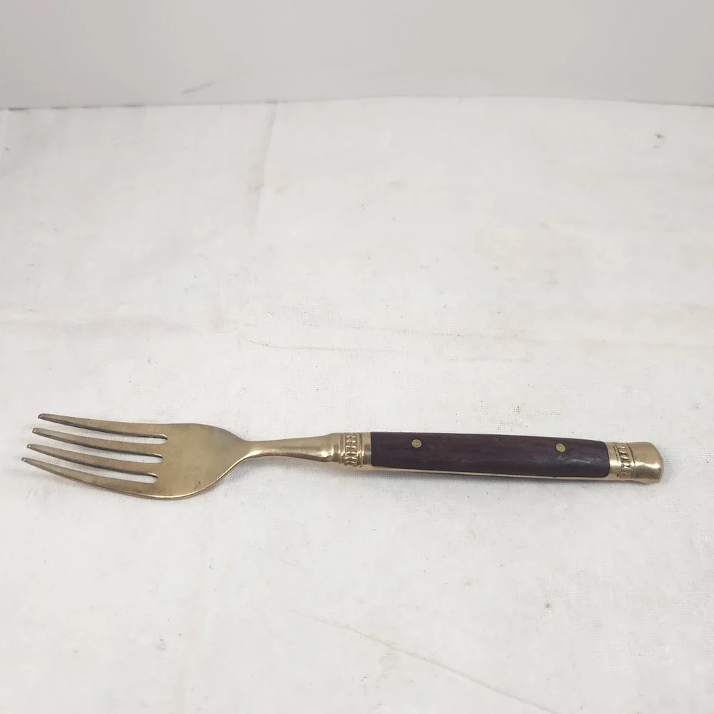 Pottery Barn antique bronze rosewood flatware salad fork thailand